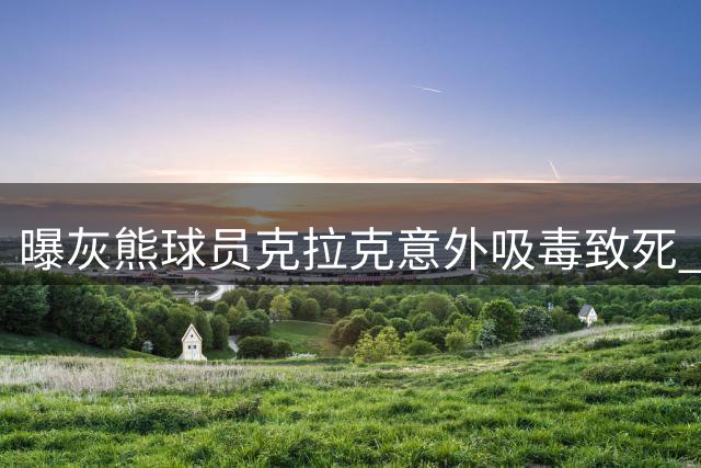曝灰熊球员克拉克意外吸毒致死 住所现可疑物品